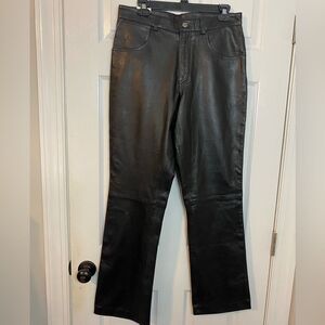 Vintage Wrangler Black Leather Pants. Size 11 *NWT* **RARE**